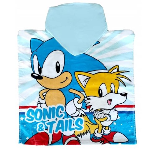 Ręcznik bawełniany ponczo z kapturem 50x100 Sonic Aptex Ręcznik bawełniany ponczo z kapturem 50x100 Sonic Aptex