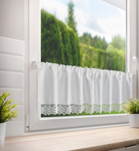 FIRANA GOTOWA CLARIE NA TAŚMIE 150 X 30 CM BIAŁY EUROFIRANY FIRANA GOTOWA CLARIE NA TAŚMIE 150 X 30 CM BIAŁY EUROFIRANY