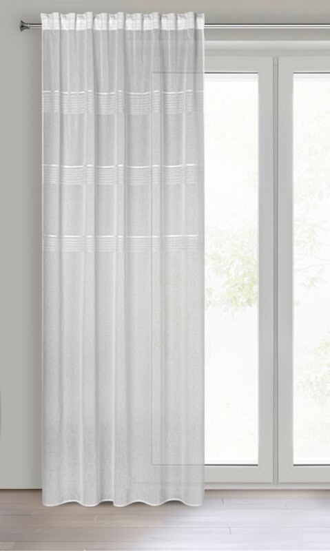 FIRANA GOTOWA INES NA TAŚMIE 140 X 270 CM BIAŁY EUROFIRANY FIRANA GOTOWA INES NA TAŚMIE 140 X 270 CM BIAŁY EUROFIRANY