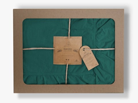 Pościel bawełniana DARK GREEN/220X200(P) STONEWASHED Limasso Pościel bawełniana DARK GREEN/220X200(P) STONEWASHED Limasso