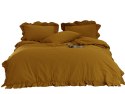 Pościel bawełniana MUSTARD/160x200(P) STONEWASHED Limasso