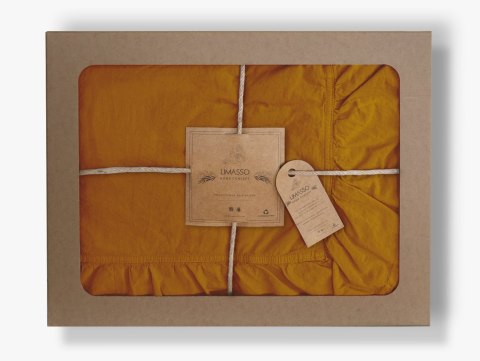 Pościel bawełniana MUSTARD/160x200(P) STONEWASHED Limasso Pościel bawełniana MUSTARD/160x200(P) STONEWASHED Limasso
