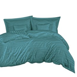 Pościel satyna bambusowo-bawełniana (P) STRIPE SEA TURQUOISE/220x200 +2x70x80 z listwą +4x40x40 BAMBOO Darymex