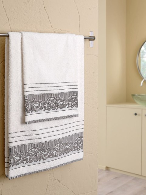 Ręcznik bawełniany frotte MERVAN/3735/cream 50x90+70x140 kpl. Karna Home Ręcznik bawełniany frotte MERVAN/3735/cream 50x90+70x140 kpl. Karna Home