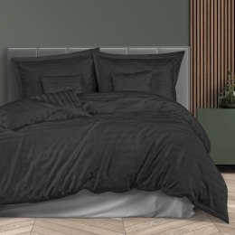 Pościel satyna bambusowo-bawełniana (P) STRIPE BLACK/140x200 +1x70x80 z listwą +2x40x40 BAMBOO Darymex