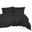 Pościel satyna bambusowo-bawełniana (P) STRIPE BLACK/140x200 +1x70x80 z listwą +2x40x40 BAMBOO Darymex