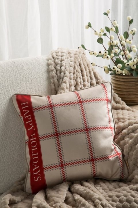 POSZEWKA ŚWIATECZNA CLARK01 60 X 60 CM BEŻOWY EUROFIRANY POSZEWKA ŚWIATECZNA CLARK01 60 X 60 CM BEŻOWY EUROFIRANY