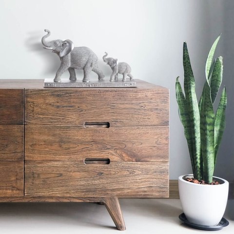FIGURKA DEKORACYJNA ELDO 12 X 8 X 55 CM SREBRNY EUROFIRANY FIGURKA DEKORACYJNA ELDO 12 X 8 X 55 CM SREBRNY EUROFIRANY