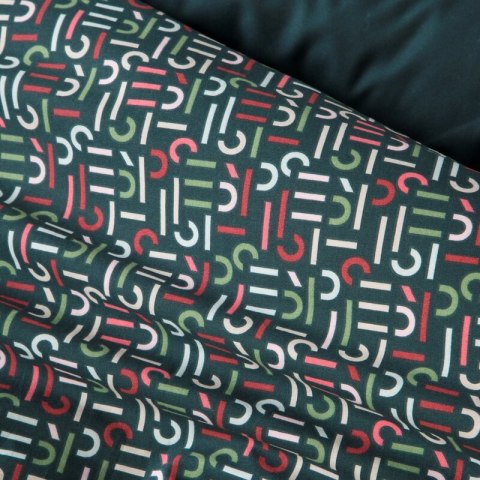 KOMPLET POŚCIELI ESPRIT 06 160 X 200 CM CIEMNOZIELONY EUROFIRANY KOMPLET POŚCIELI ESPRIT 06 160 X 200 CM CIEMNOZIELONY EUROFIRANY