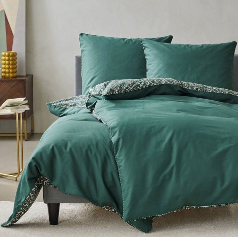 KOMPLET POŚCIELI ESPRIT 06 220 X 200 CM CIEMNOZIELONY EUROFIRANY KOMPLET POŚCIELI ESPRIT 06 220 X 200 CM CIEMNOZIELONY EUROFIRANY