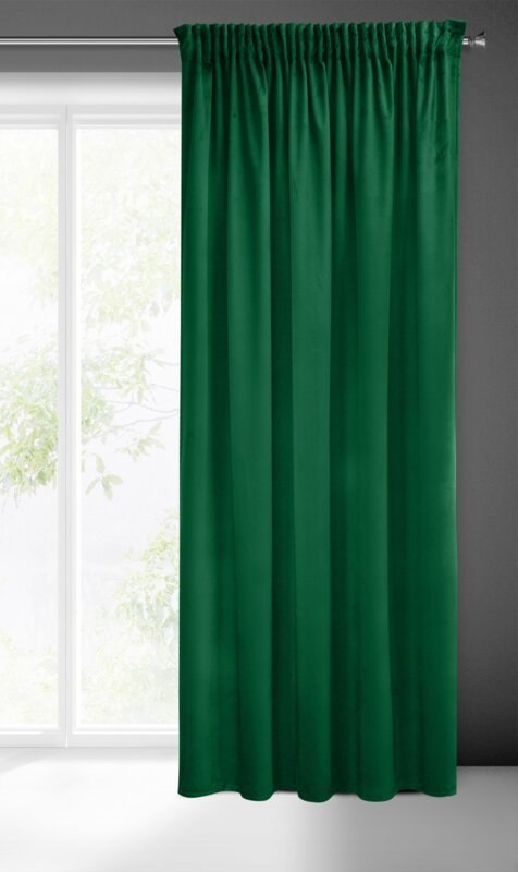 ZASŁONA GOTOWA SIBEL NA TAŚMIE 140 X 270 CM CIEMNOZIELONY EUROFIRANY ZASŁONA GOTOWA SIBEL NA TAŚMIE 140 X 270 CM CIEMNOZIELONY EUROFIRANY