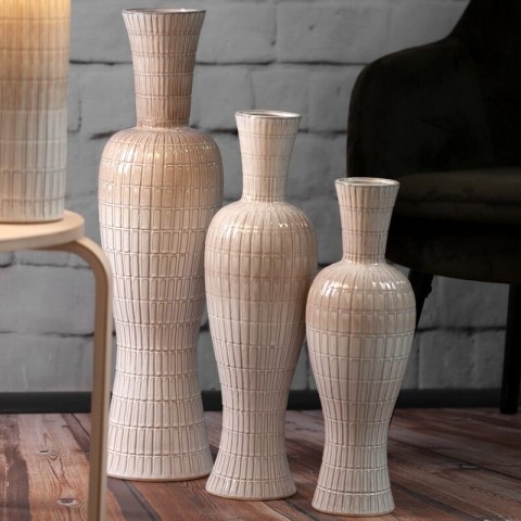WAZON DEKORACYJNY EDNA (01) FI 16 X 48 CM KREMOWY EUROFIRANY WAZON DEKORACYJNY EDNA (01) FI 16 X 48 CM KREMOWY EUROFIRANY