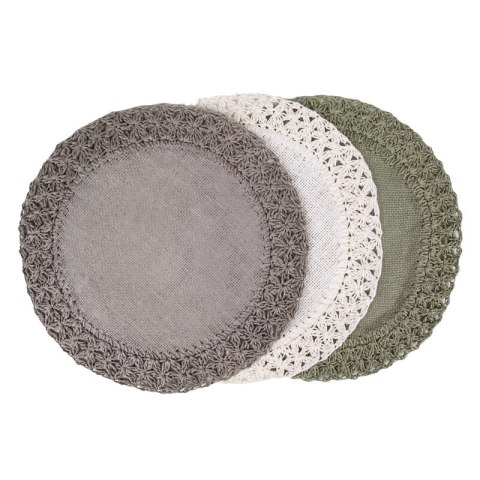 PODKŁADKA BOHO 11 FI 38 CM KREMOWY EUROFIRANY PODKŁADKA BOHO 11 FI 38 CM KREMOWY EUROFIRANY