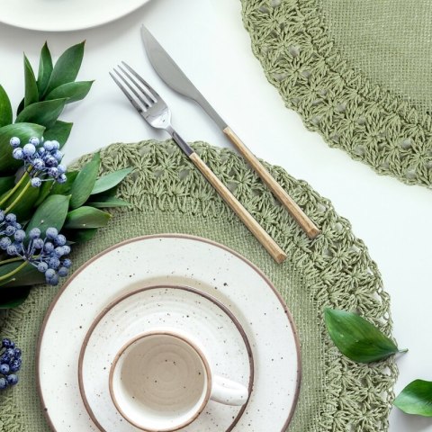 PODKŁADKA BOHO 11 FI 38 CM KREMOWY EUROFIRANY PODKŁADKA BOHO 11 FI 38 CM KREMOWY EUROFIRANY