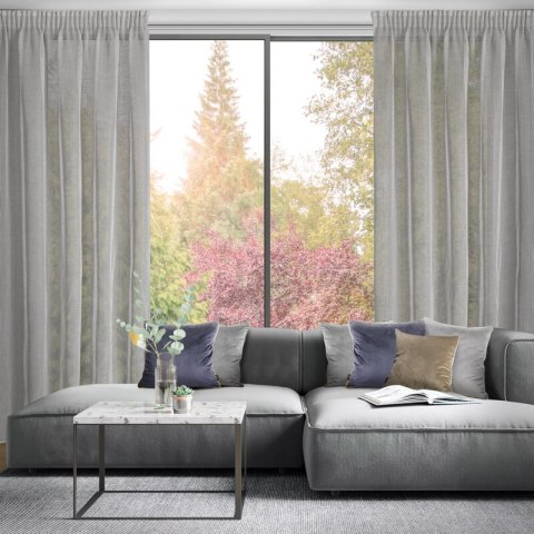FIRANA GOTOWA KIM 2 NA TAŚMIE 140 X 300 CM SZARY EUROFIRANY FIRANA GOTOWA KIM 2 NA TAŚMIE 140 X 300 CM SZARY EUROFIRANY