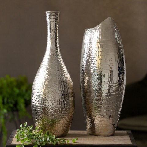 WAZON DEKORACYJNY ERNA FI 13 X 43 CM SREBRNY EUROFIRANY WAZON DEKORACYJNY ERNA FI 13 X 43 CM SREBRNY EUROFIRANY