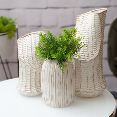 WAZON DEKORACYJNY LIZA (03) 20 X 20 X 53 CM KREMOWY EUROFIRANY WAZON DEKORACYJNY LIZA (03) 20 X 20 X 53 CM KREMOWY EUROFIRANY