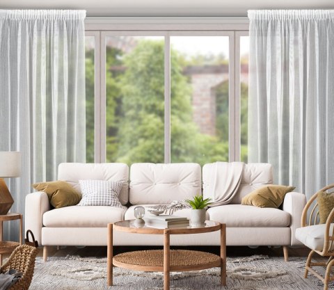 FIRANA GOTOWA KIM NA TAŚMIE 140 X 300 CM BIAŁY EUROFIRANY FIRANA GOTOWA KIM NA TAŚMIE 140 X 300 CM BIAŁY EUROFIRANY