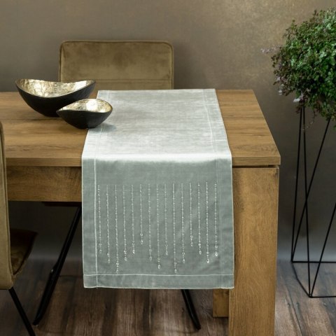 OBRUS ROYAL 3 35 X 180 CM SREBRNY EUROFIRANY OBRUS ROYAL 3 35 X 180 CM SREBRNY EUROFIRANY