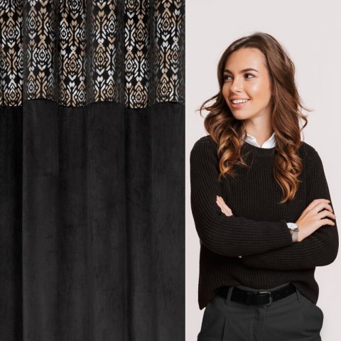 ZASŁONA GOTOWA LIZA 140 X 250 CM CZARNY EUROFIRANY ZASŁONA GOTOWA LIZA 140 X 250 CM CZARNY EUROFIRANY