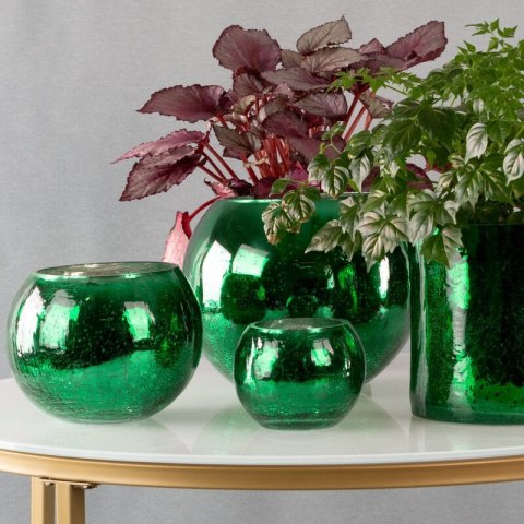 SZKLANY ŚWIECZNIK DEKORACYJNY VERRE3 (3) FI 10 X 10 CM ZIELONY EUROFIRANY SZKLANY ŚWIECZNIK DEKORACYJNY VERRE3 (3) FI 10 X 10 CM ZIELONY EUROFIRANY