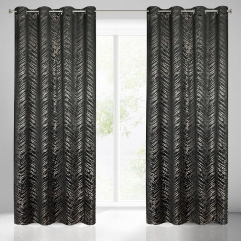 ZASŁONA GOTOWA SARA 140 X 250 CM CZARNY EUROFIRANY ZASŁONA GOTOWA SARA 140 X 250 CM CZARNY EUROFIRANY