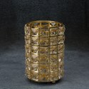 ŚWIECZNIK DEKORACYJNY TESA (03) FI 12 X 17 CM ZŁOTY EUROFIRANY