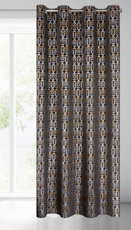 ZASŁONA GOTOWA LAURA 140 X 250 CM CZARNY EUROFIRANY ZASŁONA GOTOWA LAURA 140 X 250 CM CZARNY EUROFIRANY