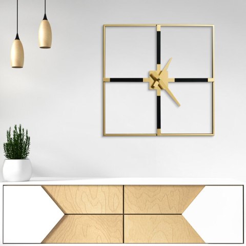 ZEGAR DEKORACYJNY 24 60 X 5 X 60 CM CZARNY EUROFIRANY ZEGAR DEKORACYJNY 24 60 X 5 X 60 CM CZARNY EUROFIRANY