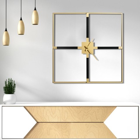ZEGAR DEKORACYJNY 24 60 X 5 X 60 CM CZARNY EUROFIRANY ZEGAR DEKORACYJNY 24 60 X 5 X 60 CM CZARNY EUROFIRANY