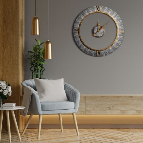 ZEGAR DEKORACYJNY 25 60 X 5 X 60 CM BRĄZOWY EUROFIRANY ZEGAR DEKORACYJNY 25 60 X 5 X 60 CM BRĄZOWY EUROFIRANY