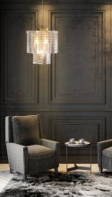 LAMPA DALIA (01) FI 32 X 40 CM ZŁOTY EUROFIRANY