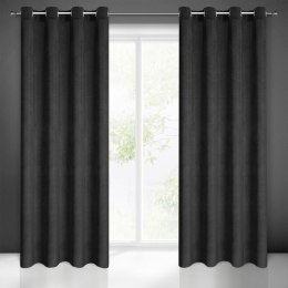 ZASŁONA GOTOWA ELIZA 140 X 250 CM CZARNY EUROFIRANY