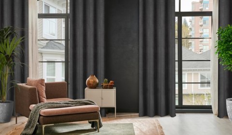 ZASŁONA GOTOWA ELIZA 140 X 250 CM CZARNY EUROFIRANY ZASŁONA GOTOWA ELIZA 140 X 250 CM CZARNY EUROFIRANY