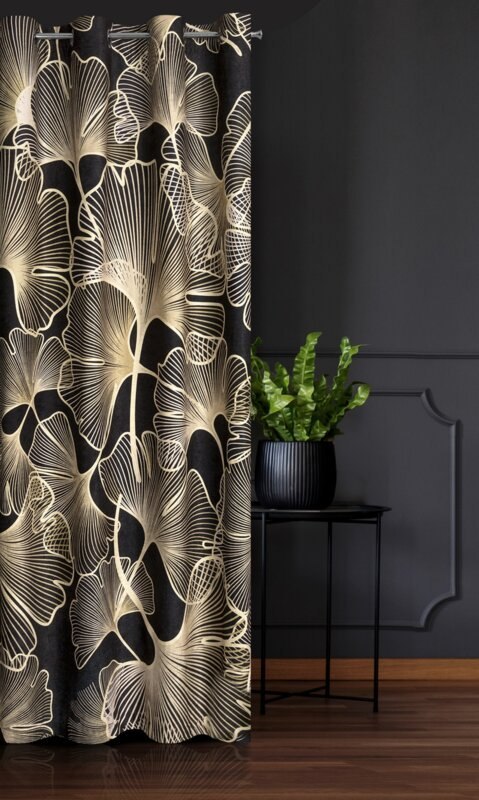 ZASŁONA GOTOWA VENUS 140 X 250 CM CZARNY EUROFIRANY ZASŁONA GOTOWA VENUS 140 X 250 CM CZARNY EUROFIRANY