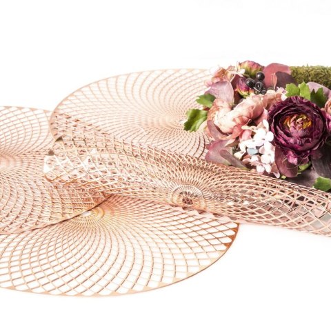 PODKŁADKA DARIA FI 38 CM MIEDZIANY EUROFIRANY PODKŁADKA DARIA FI 38 CM MIEDZIANY EUROFIRANY