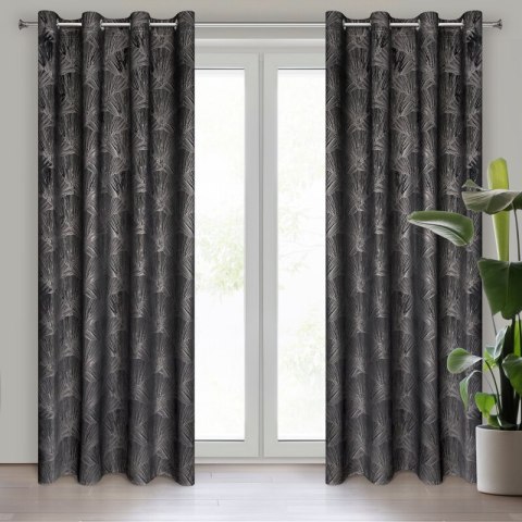 ZASŁONA GOTOWA GOJA 140 X 250 CM CZARNY EUROFIRANY ZASŁONA GOTOWA GOJA 140 X 250 CM CZARNY EUROFIRANY