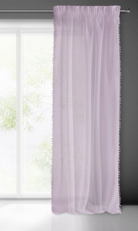 FIRANA GOTOWA ALMINA NA TAŚMIE 140 X 270 CM LILIOWY EUROFIRANY FIRANA GOTOWA ALMINA NA TAŚMIE 140 X 270 CM LILIOWY EUROFIRANY