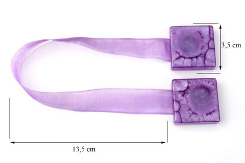 UPINACZ DEKORACYJNY Z MAGNESEM 14 CM FIOLETOWY EUROFIRANY UPINACZ DEKORACYJNY Z MAGNESEM 14 CM FIOLETOWY EUROFIRANY
