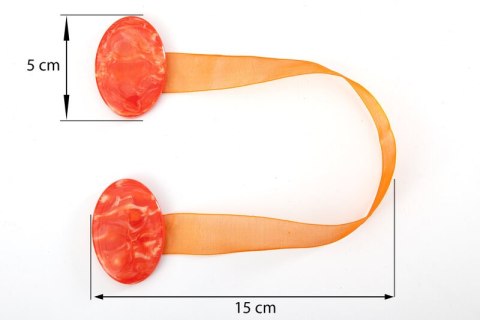 UPINACZ DEKORACYJNY Z MAGNESEM 15 CM POMARAŃCZOWY EUROFIRANY UPINACZ DEKORACYJNY Z MAGNESEM 15 CM POMARAŃCZOWY EUROFIRANY