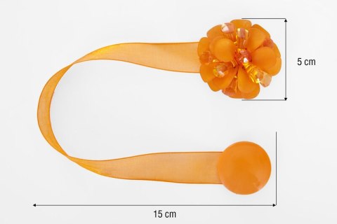 UPINACZ DEKORACYJNY Z MAGNESEM 15 CM POMARAŃCZOWY EUROFIRANY UPINACZ DEKORACYJNY Z MAGNESEM 15 CM POMARAŃCZOWY EUROFIRANY