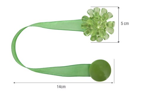 UPINACZ DEKORACYJNY Z MAGNESEM 14 CM ZIELONY EUROFIRANY UPINACZ DEKORACYJNY Z MAGNESEM 14 CM ZIELONY EUROFIRANY
