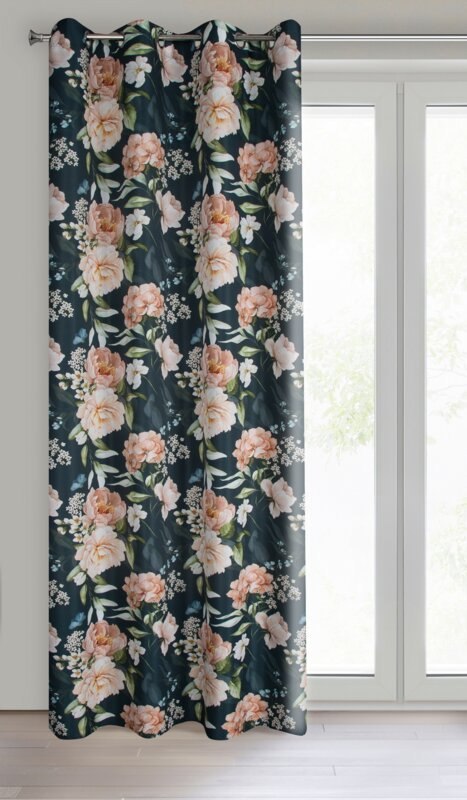 ZASŁONA GOTOWA SALMA 140 X 270 CM CZARNY EUROFIRANY ZASŁONA GOTOWA SALMA 140 X 270 CM CZARNY EUROFIRANY