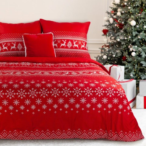 KOMPLET POŚCIELI ŚWIATECZNEJ NOEL02 220 X 200 CM CZERWONY EUROFIRANY KOMPLET POŚCIELI ŚWIATECZNEJ NOEL02 220 X 200 CM CZERWONY EUROFIRANY