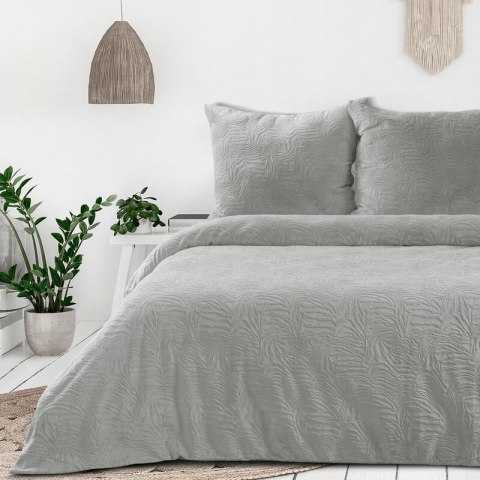 KOMPLET POŚCIELI FLANO 220 X 200 CM SREBRNY EUROFIRANY KOMPLET POŚCIELI FLANO 220 X 200 CM SREBRNY EUROFIRANY