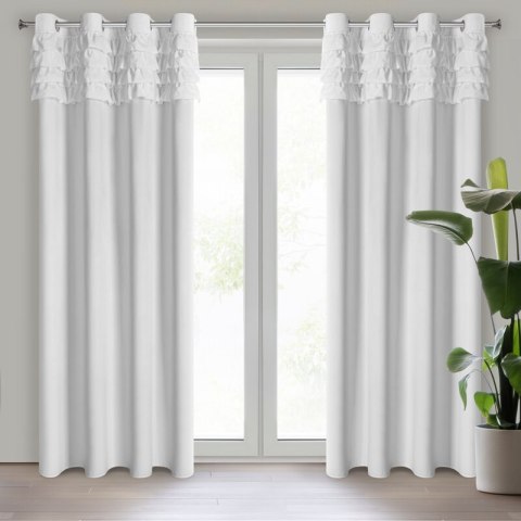 ZASŁONA GOTOWA ERIN 140 X 250 CM BIAŁY EUROFIRANY ZASŁONA GOTOWA ERIN 140 X 250 CM BIAŁY EUROFIRANY