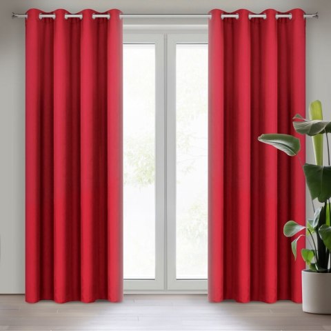 ZASŁONA GOTOWA RITA 140 X 250 CM CZERWONY EUROFIRANY ZASŁONA GOTOWA RITA 140 X 250 CM CZERWONY EUROFIRANY