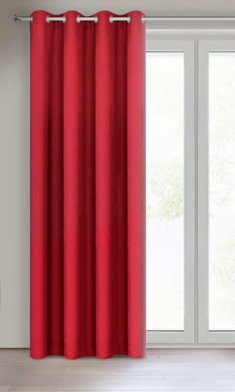ZASŁONA GOTOWA RITA 140 X 250 CM CZERWONY EUROFIRANY ZASŁONA GOTOWA RITA 140 X 250 CM CZERWONY EUROFIRANY