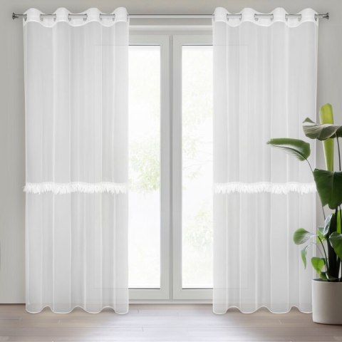 FIRANA GOTOWA SYLVI 140 X 260 CM BIAŁY EUROFIRANY FIRANA GOTOWA SYLVI 140 X 260 CM BIAŁY EUROFIRANY