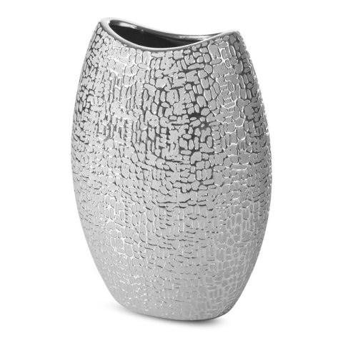 WAZON DEKORACYJNY RISO 18 X 9 X 26 CM SREBRNY EUROFIRANY WAZON DEKORACYJNY RISO 18 X 9 X 26 CM SREBRNY EUROFIRANY